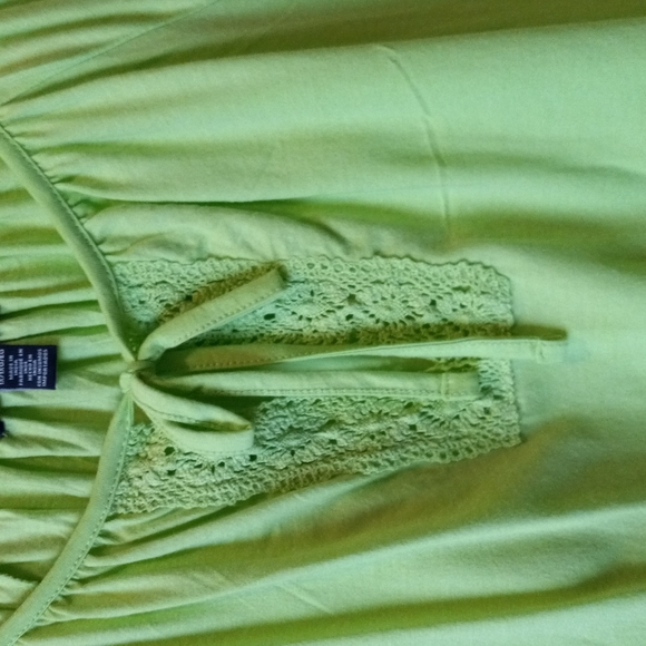 Chaps Tops Lime Green Peasant Summer Top Poshmark